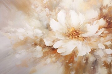 Abstract watercolor background with flowers. Digital painting. 3d rendering. Generative AI