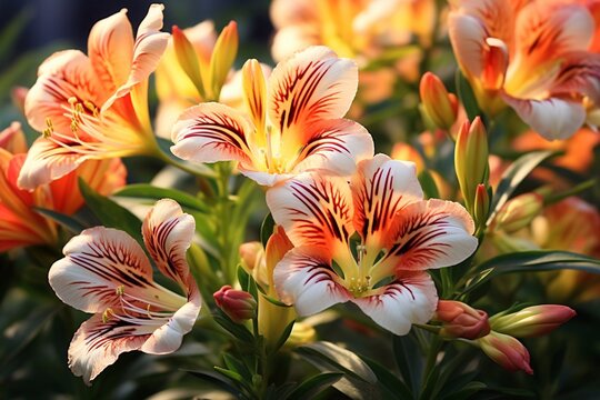 Alstroemeria is a genus of flowering plants in the family Liliaceae. tropical. Generative AI