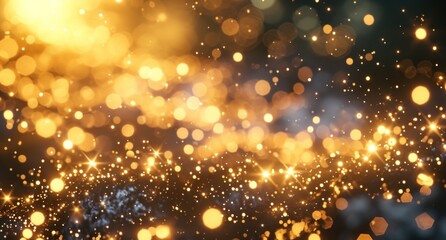 christmas shimmer background with golden shines