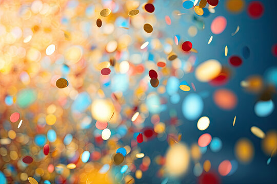 Background image of confetti, celebration, birthday party, wedding, New Years Eve, Christmas, opening, graduation, festive, happiness, love, joy, celebrate with family,friends