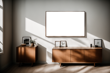 Vintage room interior frame mockup