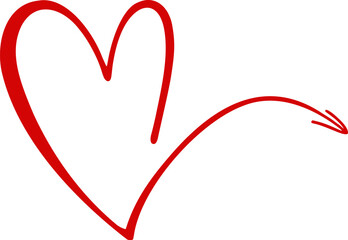 Heart outline sketch logo vector illustration. Cute Love Heart symbol hand drawing stylized design element