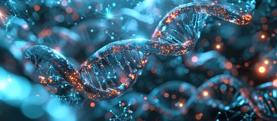 Gene manipulation through genetic engineering in modern medicine, involving DNA and RNA analysis...