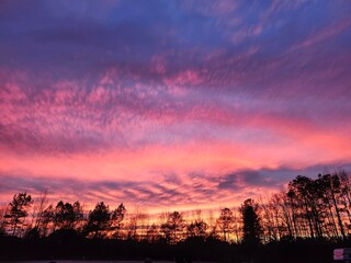 sunset in the mountains