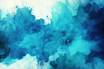 Aqua Essence Watercolor Dream created with Generative AI technology