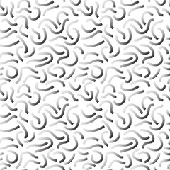 Black and white gradient curved lines isolated on white background. Transparent Bold Squiggles.