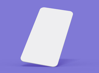 Blank separated mobile phone screens for ui ux app presentation. 3d rendering.