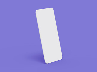 Blank separated mobile phone screens for ui ux app presentation. 3d rendering.