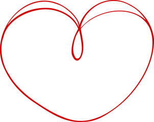 Heart outline sketch logo vector illustration. Cute Love Heart symbol hand drawing stylized design element