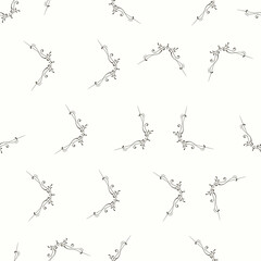 Decorative frame corner seamless pattern. Suitable for backgrounds, wallpapers, fabrics, textiles, wrapping papers, printed materials, and many more.