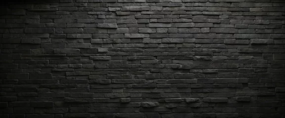 Foto op Plexiglas Black Stone Wall Background Wallpaper © varol