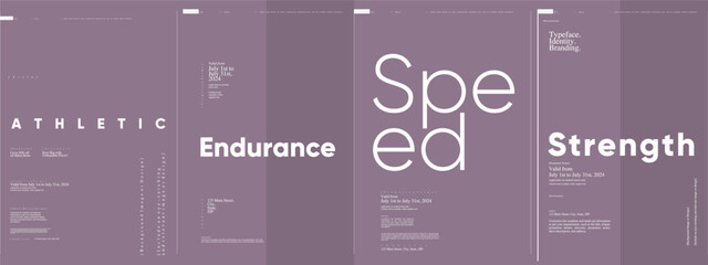 Typography poster design. Typographic layout template without background image.
