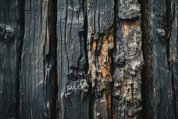 Dark, charred wood texture