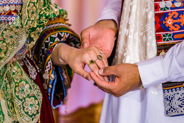 Afghani pre wedding heena henna night ceremony hands close up
