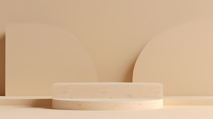 3D rendering minimalist background product booth, podium, stage, product commercial photography background, product cosmetics booth