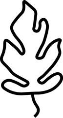 Leaf Monoline Sign. Perfect for design, infographics, web sites, apps