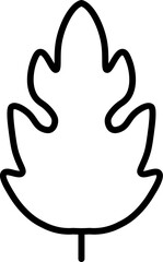 Leaf Monoline Symbol. Perfect for design, infographics, web sites, apps