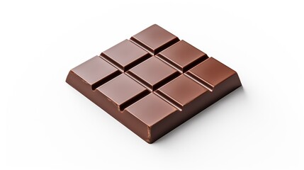 Chocolate Bar on White Background. Cocoa, Sugar
