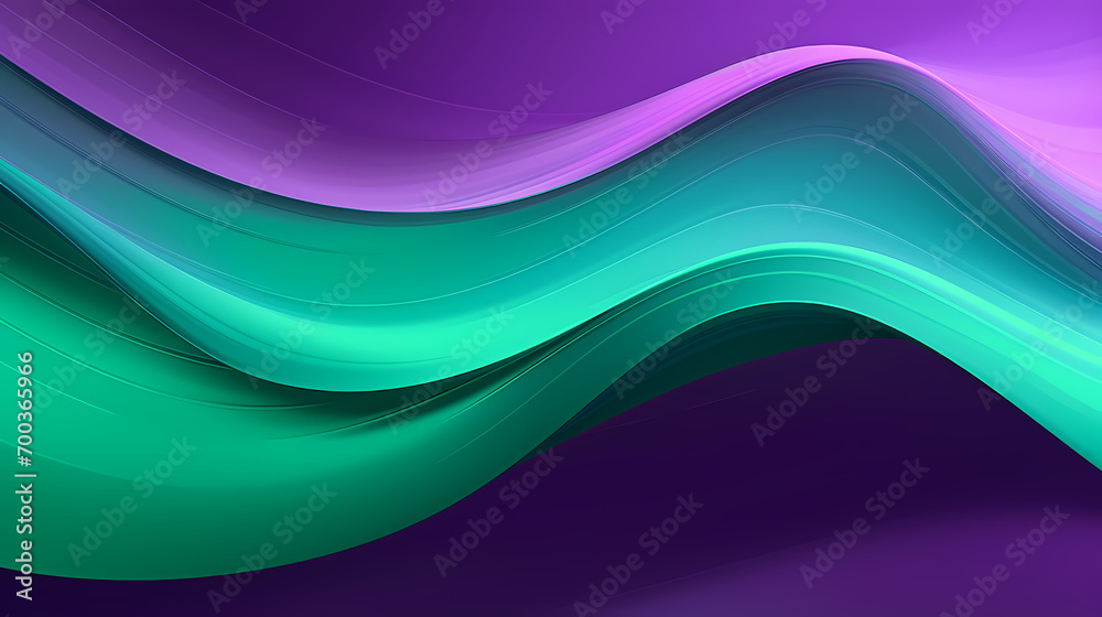 Poster digital technology blue rhythm wavy line abstract graphic poster web page ppt background with genera