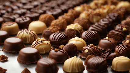 variety chocolate pralines