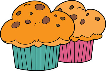 Cute Muffin Clip Art