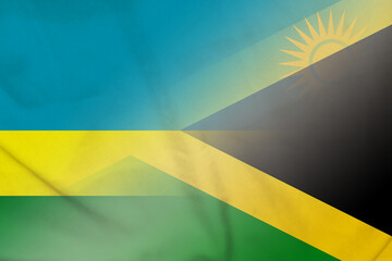 Rwanda and Jamaica government flag international relations JAM RWA