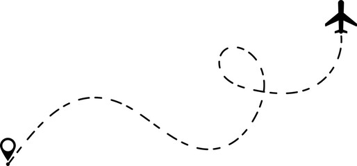 Airplane flight route