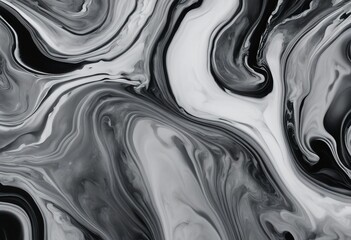 Black and gray swirls background Abstract marble ink painted texture