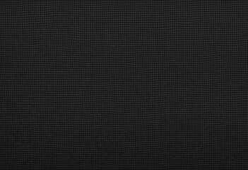 Dark anthracite gray black natural cotton linen textile flat texture background banner panorama