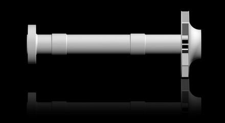 Centrifugal pump rotor turbomachinery illustration showing single stage impeller on a black background