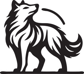 Wolf Black and White 