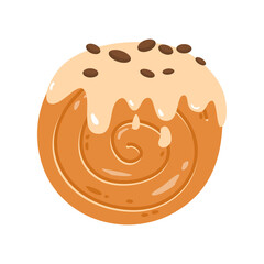 Croissant Bomboloni or Cromboloni, Known as New York Roll Pastry illustration