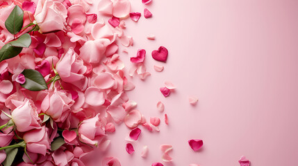 Fototapeta na wymiar Soft pink roses background