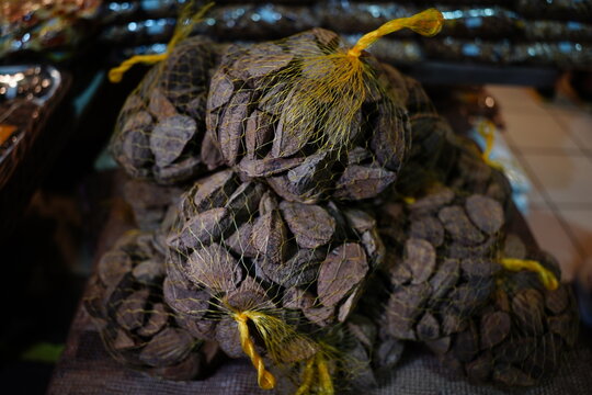 Almonds in the Shell Brazil nuts with shell from Sacol&atilde;o market