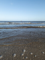 Obraz premium Baltic Sea Coast on Usedom Island in Winter in the Off-Season during Christmas