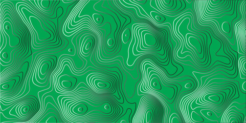 Abstract minimalistic background with green noise wave field. Detailed displaced surface. Abstract background with map. Geographic mountain relief. Abstract lines background Contour.