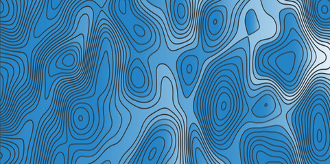 Abstract minimalistic background with blue noise wave field. Detailed displaced surface. Abstract background with map. Geographic mountain relief. Abstract lines background Contour.