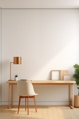 Modern Minimalist Workspace with Natural Light