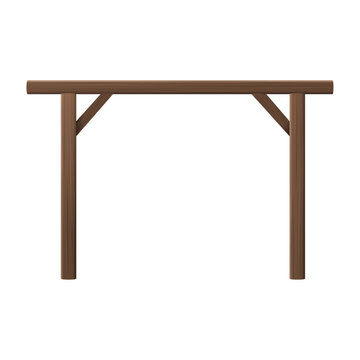 Wood Restaurant Table Icon Cartoon Vector Picnic Table Garden Furniture