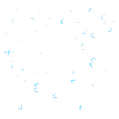 Vector celebration confetti and blue ribbons background