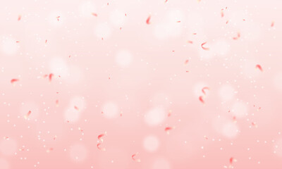 Vector soft red glitter confetti bokeh background