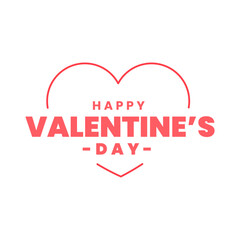 vector simple happy valentines day celebration design