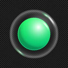 Vector realistic multicolored bubbles with reflections isolated