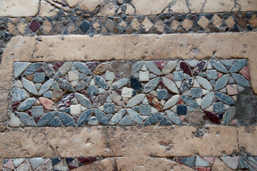 Byzantine mosaics on the floor