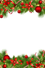 Christmas border frame PNG transparent background
