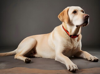 Labrador dog portrait at home