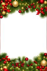 Christmas border frame PNG transparent background