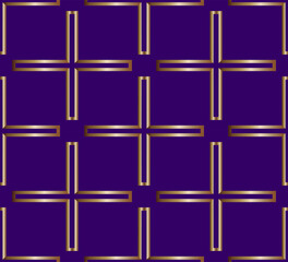 Naklejka premium Abstract classic golden pattern. Abstract shape, geometric motif, basic pattern continuous background. For Wallpaper, presentation, background. Interior design.