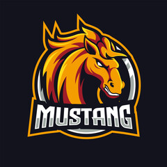 angry mustang mascot
