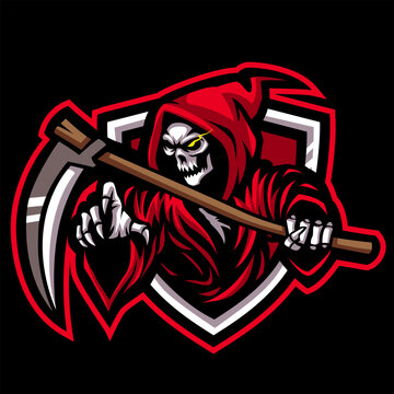 Reaper mascot logo design vector with concept style for badge